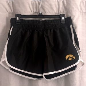 Athletic shorts with University of Iowa mascot